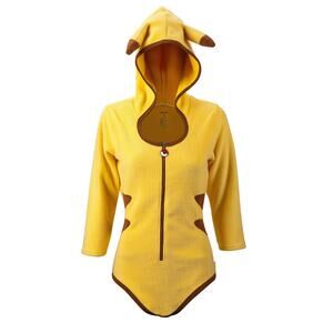 LittleForBig XS Women’s Pikachu bodysuit Costume Onsie Cutesy Fleece Pokémon